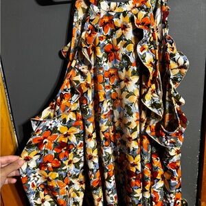 SHEIN Floral Long Sleeve Dress - Multicolor